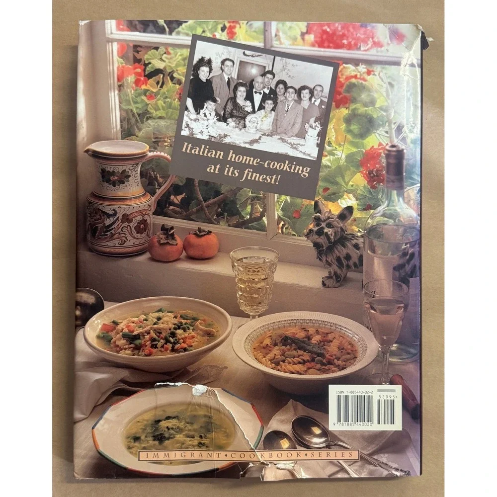 Elodia Rigante Italian Immigrant Cooking Cookbook Hardcover 1995 Maroon